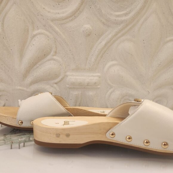 Anthropologie Beek Woodstar Slide Clogs. Leather. Cream/Off white. NWT. Size 9 - Picture 5 of 9